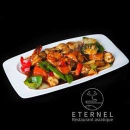 Scampis sauce piquante